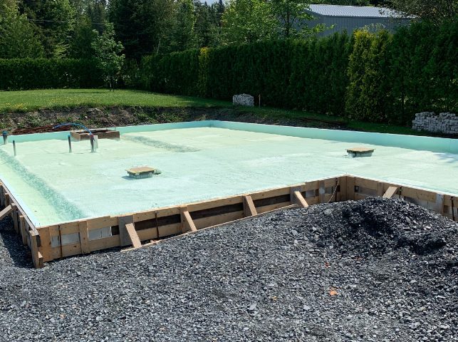 Protection uréthane sous-dalle contre le radon